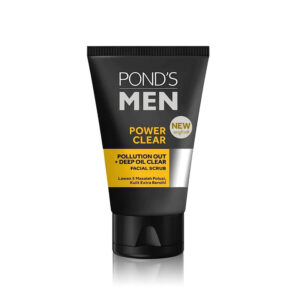 Pond's Men Power Clear Pollution Out + Deep Oil Clear Facial Scrub - Face Wash 100ML