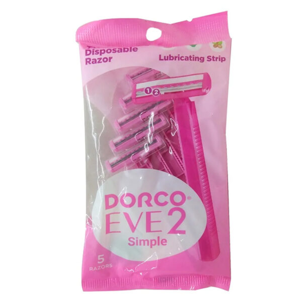 Dorco Twin Blade Disposable Razor for Women pack of 5 Razors