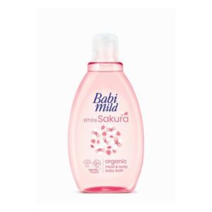 Babi Mild White Sakura Organic Head and Body Baby Bath Wash 180ml