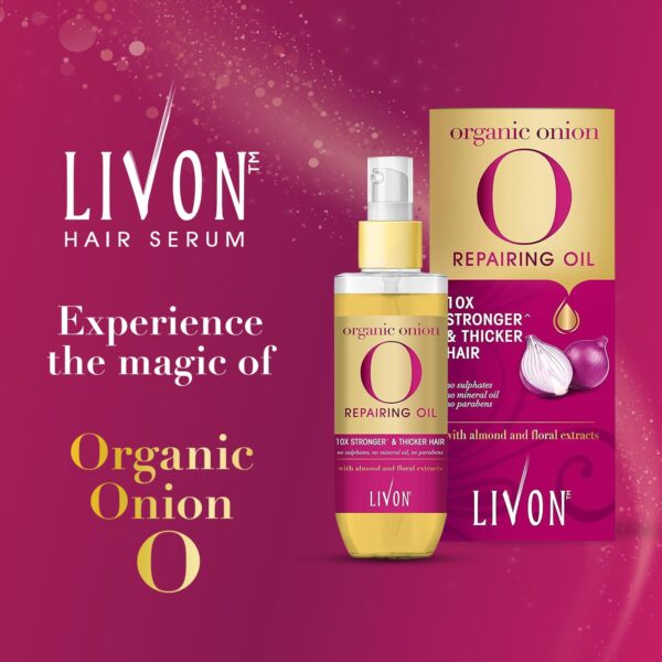 Livon Organic Onion Hair Serum Oil for Men & Women 100ml - Image 2