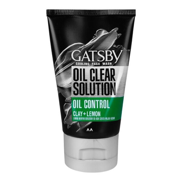 Gatsby Oil Clear Solution Oil Control Clay+Lemon Cooling Face Wash 100g