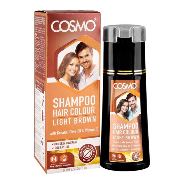 Cosmo Hair Color Shampoo Light Brown 180ml