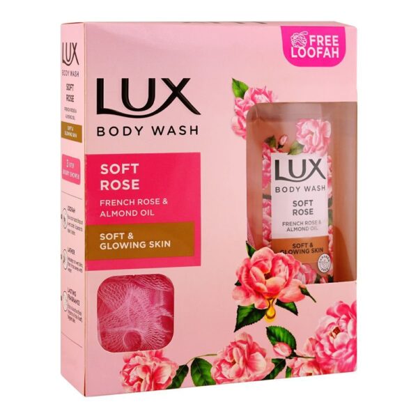 Soft Rose Body Wash with French Rose & Almond Oil with Free Loofah 250ml