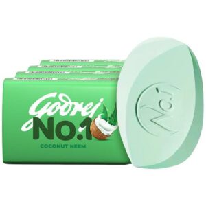Godrej No.1 Coconut Neem Soap 100g Pack of 5 Bars