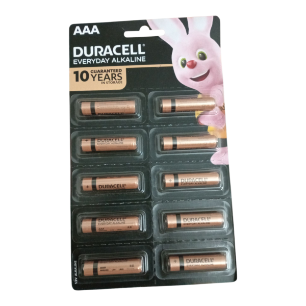 Duracell Everyday Alkaline AAA Battery Cell Pack of 10