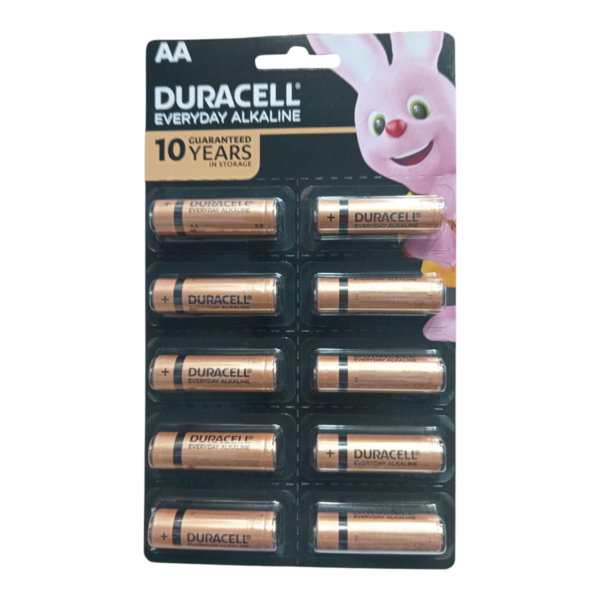 Duracell Everyday Alkaline AA Size Battery Cell Pack of 10