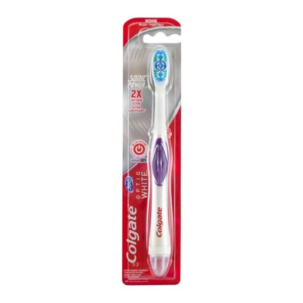 Colgate Tooth Brush Optic White Sonic Power-2x Medium - Image 3