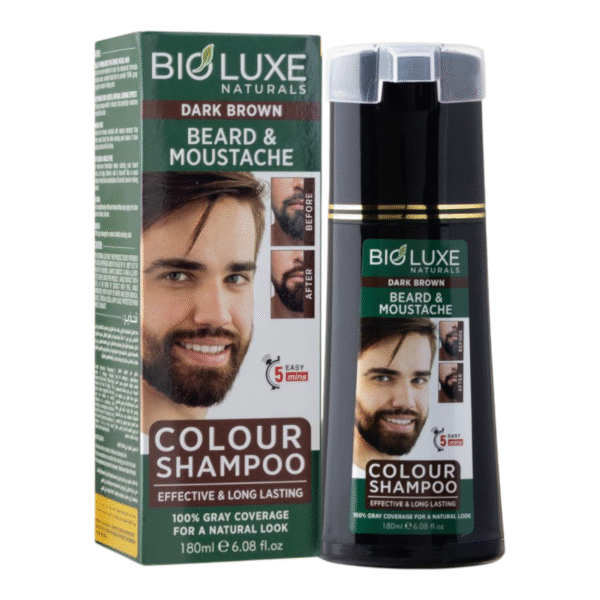Bio Luxe Beard & Moustache Hair Color Shampoo Dark Brown 180ml