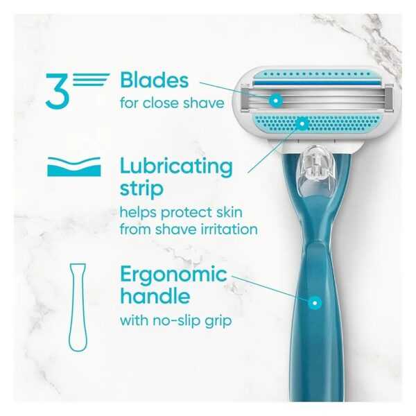 Gillette Venus Smooth Razor for Women with 2 Cartridges - Image 2