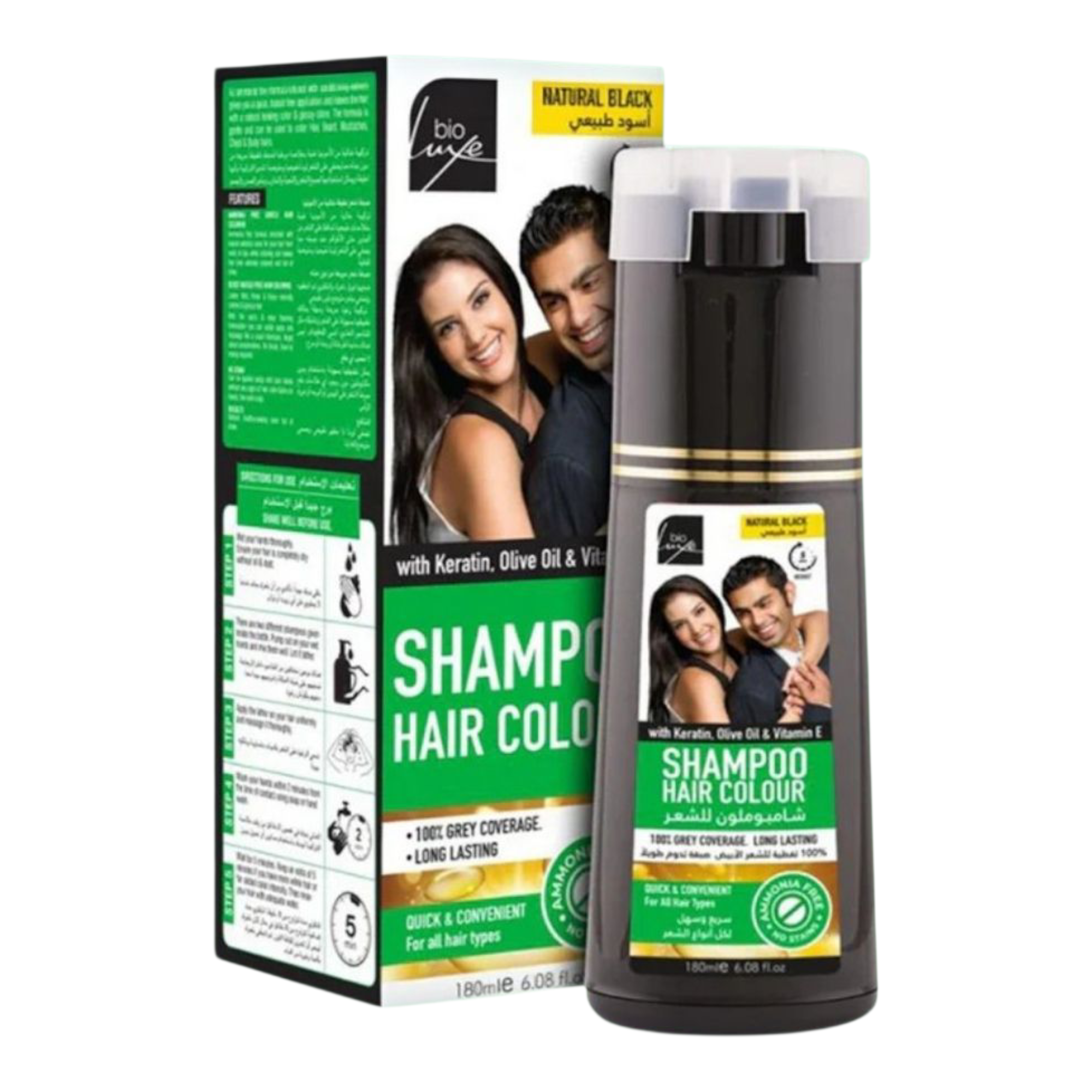 Bio Luxe Hair Color Shampoo Natural Black 180ml