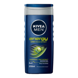 Nivea Men Energy 24h Fresh Effect 3 in 1 Bodywash Shower Gel 250ml